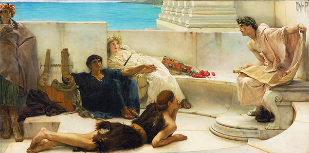 A reading from Homer (Lawrence Alma Tadema)