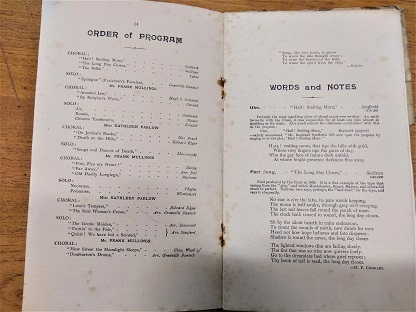 Concert Programme 1915