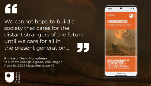 Image of the ISSUE 2 front cover on a mobile device with a quote
