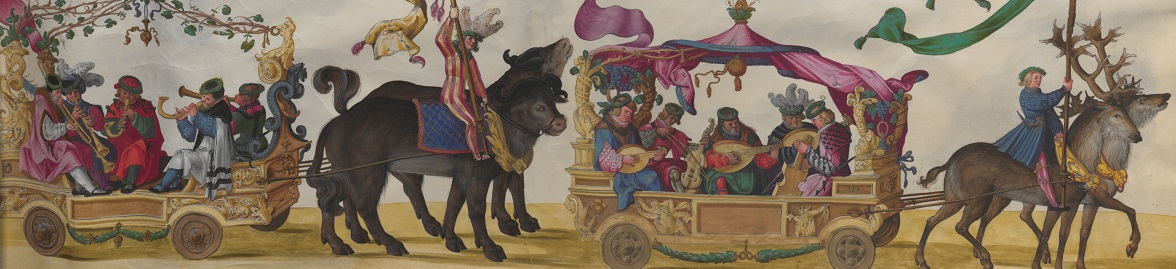 Copy of miniature from the Triumphal Procession of Emperor Maximilian I, 1550 (Vienna, ien, ÖNB, Cod. min. 77)