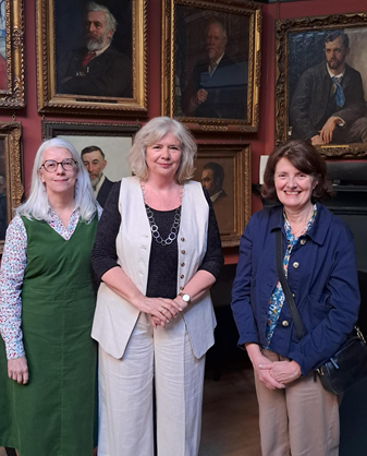 Prof. Elizabeth Mckellar with Dr Susie West (on Elizabeth’s right) and Prof. Clare Taylor (on her left)
