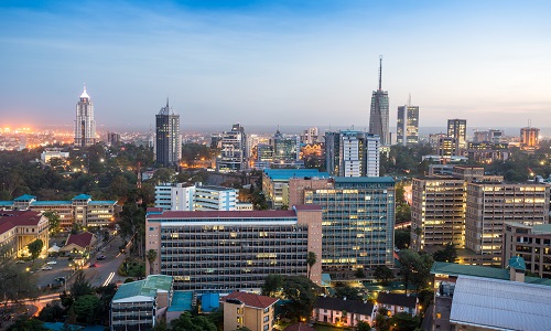 Nairobi cityscape - capital city of Kenya