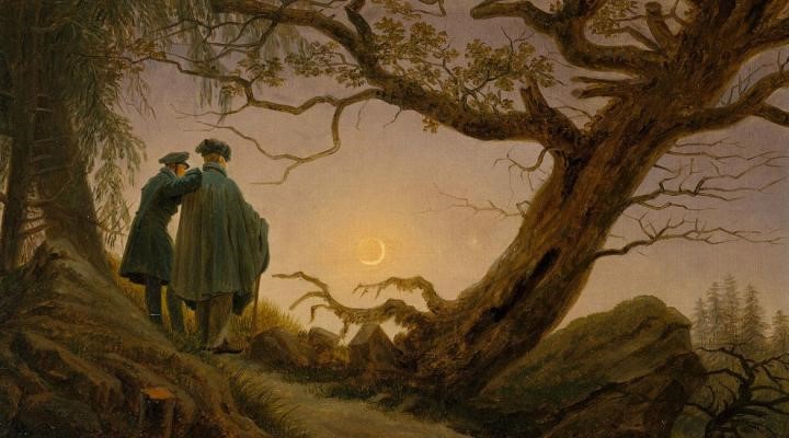  Two Men Contemplating the Moon, by Caspar David Friedrich (ca. 1825-30)