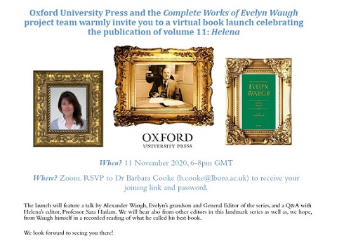 invitation summary to the Evelyn Waugh book launch