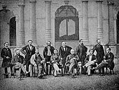 The professors of the Military Music Class (later the Royal Military School of Music) in 1859 