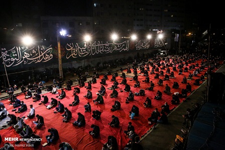 night prayer at the month of Ramazan with keeping the social distance