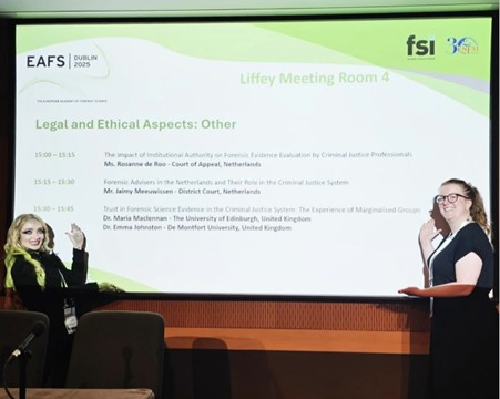 Dr Maria Maclennan and Dr Emma Johnston during their presentation