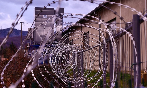 Prison perimeter.