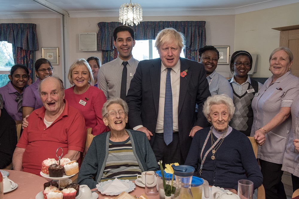Residents at Whitby Dene were delighted to receive a visit from the Secretary of State for Foreign Affairs, Boris Johnson