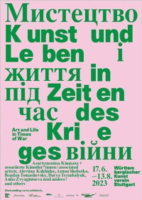 Art and Life in Times of War poster in German