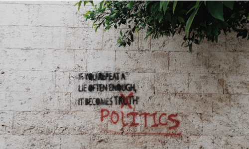 Political commentary on the streets of Gemmayze, East Beirut, Lebanon