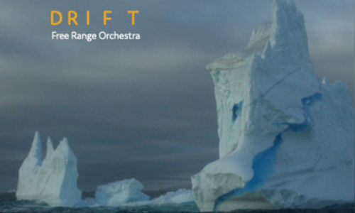 CD cover image featuring a towering iceberg in the process of melting into the ocean.