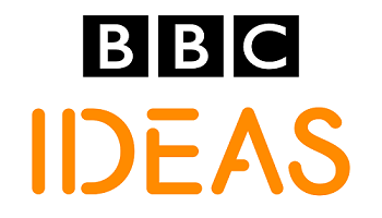 BBC logo with orange words spelling IDEAS.