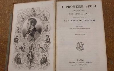 Image shows the opening page of Alessandro Manzoni’s I promessi sposi