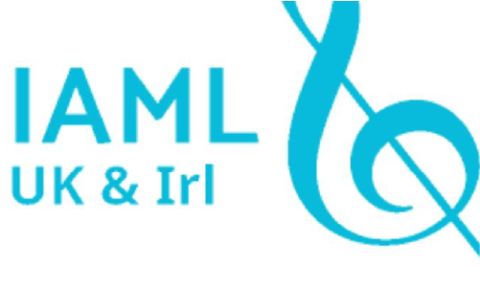 IAML UK & IRL with a blue treble clef logo