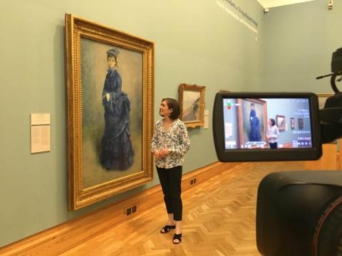 Leah Clark in an Art Museum, on screen