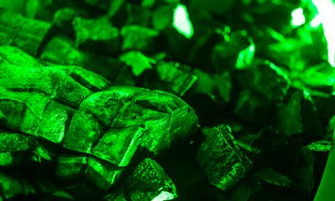 Bright green ‘kryptonite’ gemstones