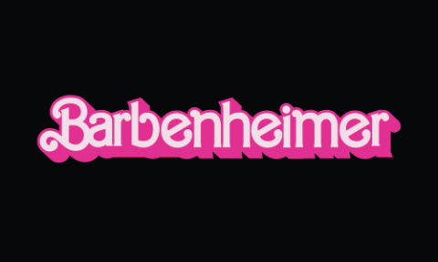 The word Barbenheimer is the iconic Barbie font