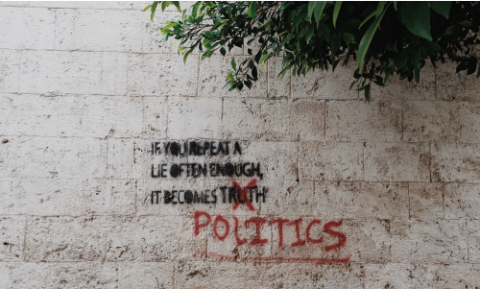 Political commentary on the streets of Gemmayze, East Beirut, Lebanon