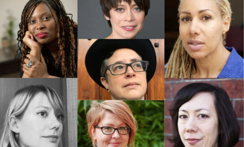 Headshots of contributors to What The Water Gave Us, an anthology about migration by women and non-binary writers