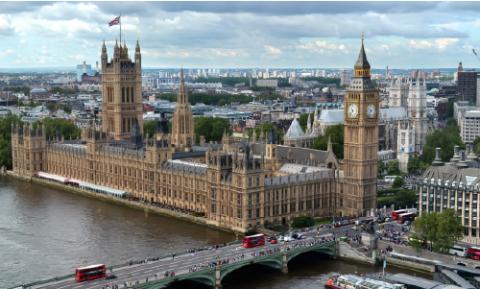 Houses of Parliament from the skies