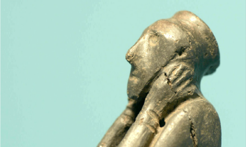 Spong Man, displayed in the British Library. Copyright: ClearStory/ Menace